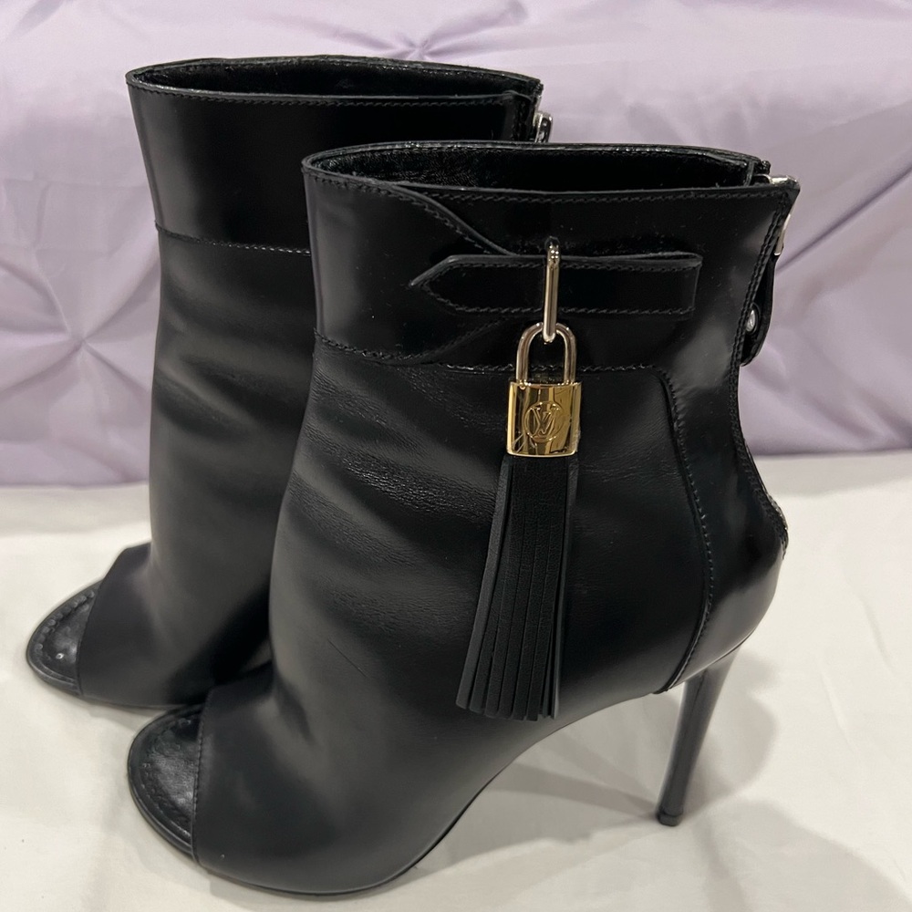 Louis Vuitton open toe boots